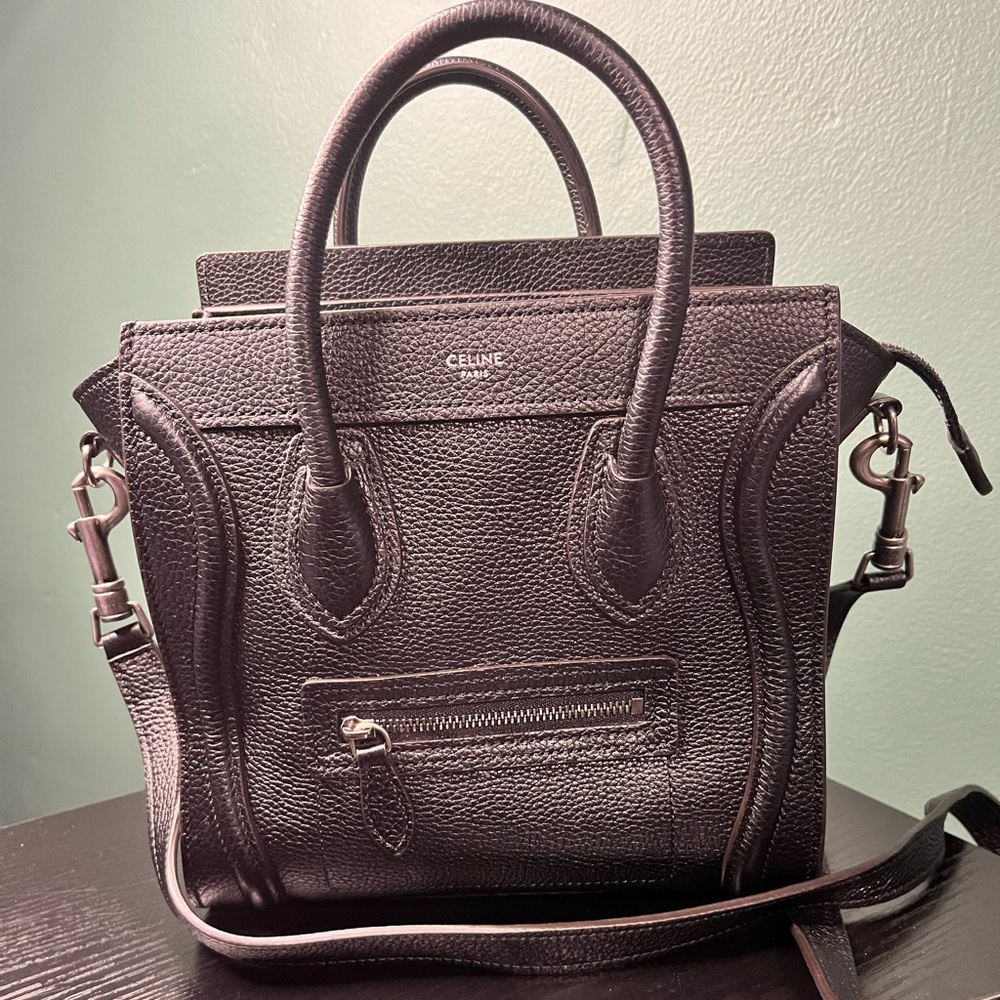 NWOT Celine NANO luggage bag in drummed calfskin newer style 2022